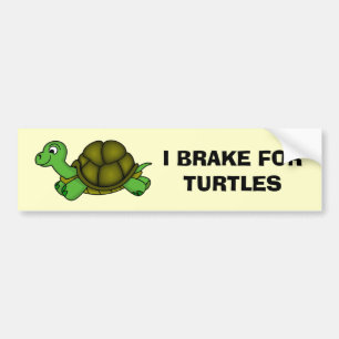 I Brake For Turtles Bumper Sticker