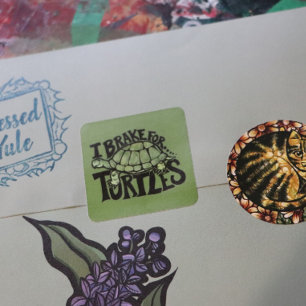 I Brake for Turtles Square Sticker