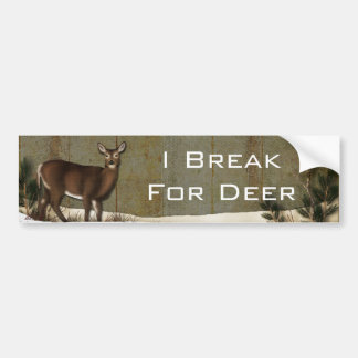 i break for deer bumper sticker