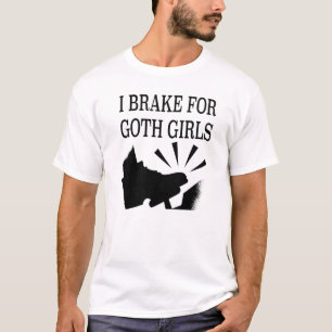 I Break For Goth Girls Vintage Aesthetic Skater Va T-Shirt