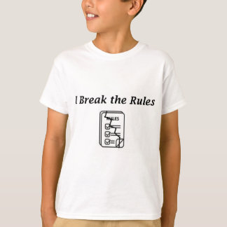 "I Break the Rules" Funny Kids' T-Shirt – Playful 