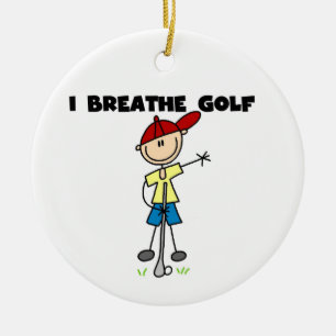 I Breathe Golf Ceramic Tree Decoration