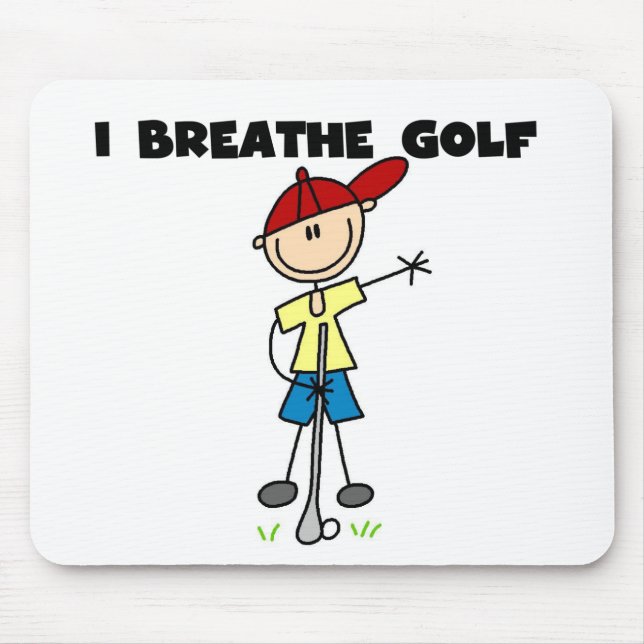 I Breathe Golf Mouse Mat (Front)