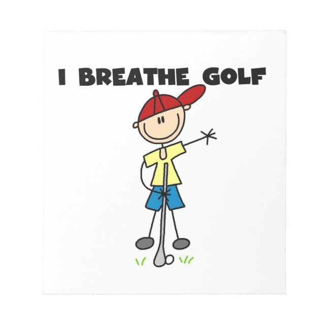 I Breathe Golf Notepad (Front)