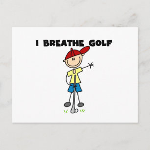 I Breathe Golf Postcard