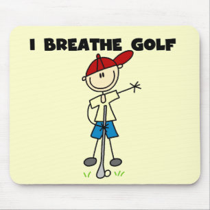 I Breathe Golf Tshirts and Gifts Mouse Mat