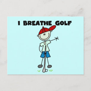 I Breathe Golf Tshirts and Gifts Postcard