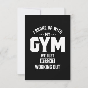 I Broke Up With My Gym We Just Weren't Working Out RSVP Card