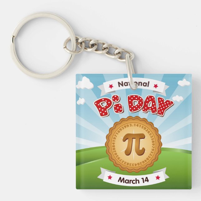 I Brought the Pie Pi Day Keychain (Front)