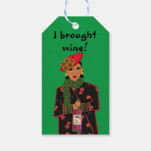 I Brought Wine!  Gift Tags