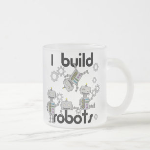 I Build Robots Frosted Glass Coffee Mug