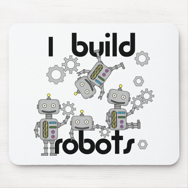 I Build Robots Mouse Mat (Front)