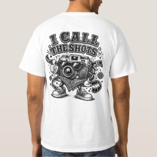 I Call The Shots – Black Camera T‑Shirt T-Shirt