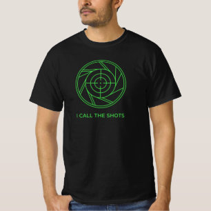 I Call The Shots Neon Green Aperture Crosshair T-Shirt