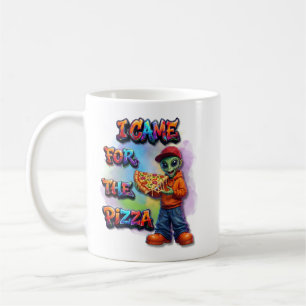 I Came For The Pizza Funny Alien Food Design Coffee Mug