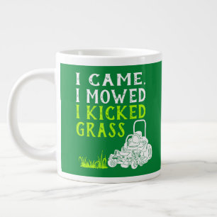 I Came I Mowed I Kicked Grass Funny Large Coffee Mug