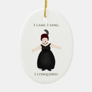 "I Came, I Sang, I Conquered" Personalised Music Ceramic Tree Decoration