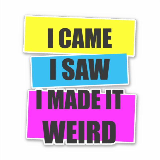 I Came I Saw I Made it Weird (Front)