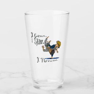 I Came, I Saw, I Throwed. funny judo Glass