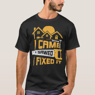 I Came I Sawed I Fied truck boy shirt space skateb