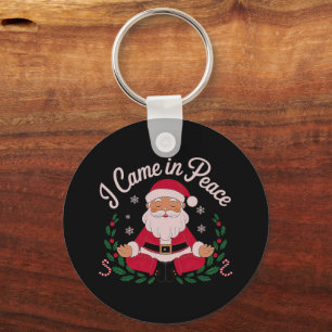 I Came in Peace Santa Cosmic Winter Vibes Key Ring