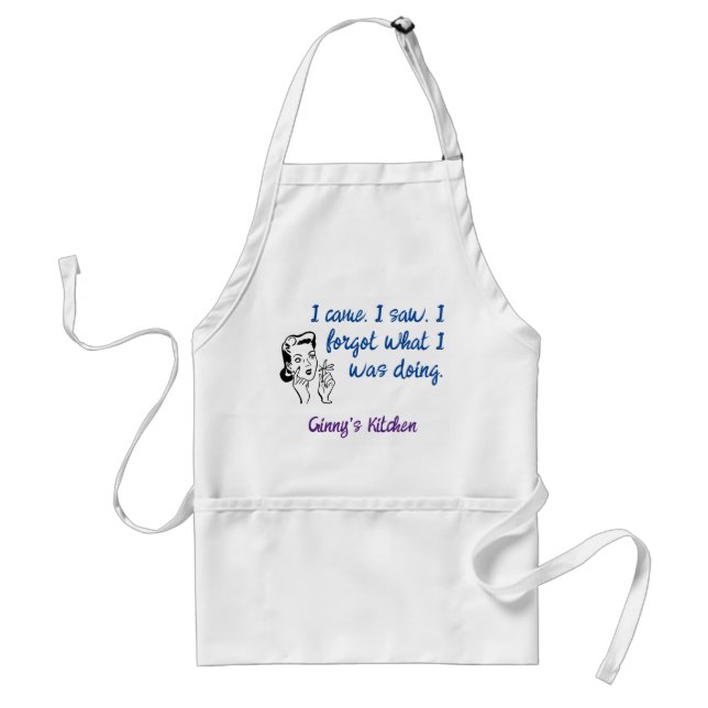 I Came Saw Forgot Forgetful Funny Standard Apron (Front)
