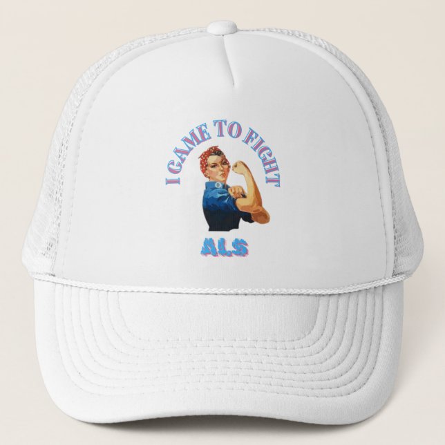 I CAME TO FIGHT ALS/LOU GEHRIG'S/ AWARENESS UNISEX TRUCKER HAT (Front)