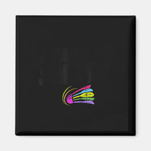 I Came To Smash Badminton Player Distressed Shuttl Magnet