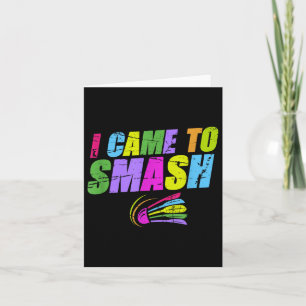 I Came To Smash Funny Badminton Mum Dad  Card