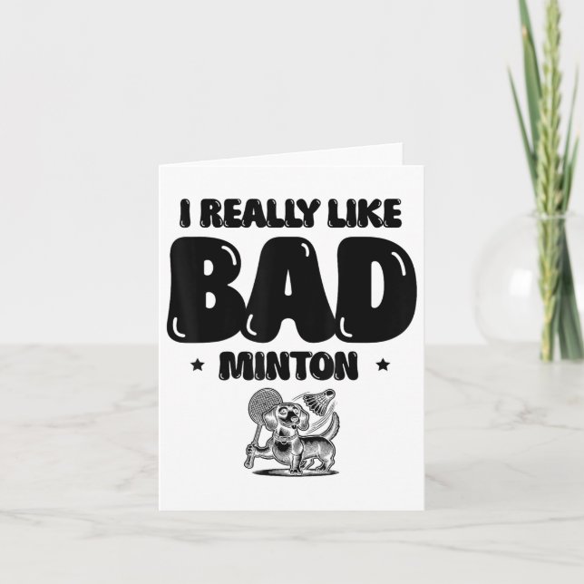 I Came To Smash Shuttle Badminton Player  Card (Front)