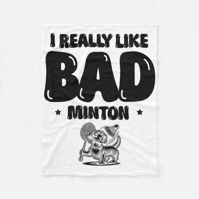 I Came To Smash Shuttle Badminton Player  Fleece Blanket (Front)