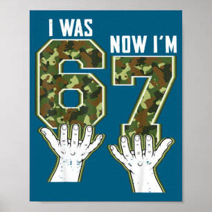I Camo 6 7 Birthday Bday Poster