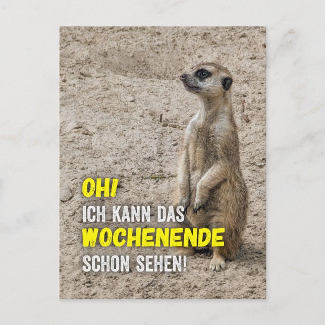 I can already see the weekend — male postcard (Front)