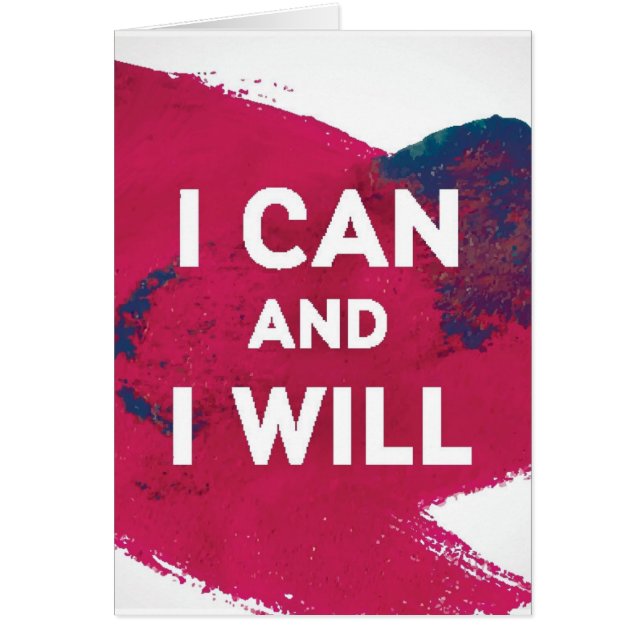 I Can and I Will (Front)
