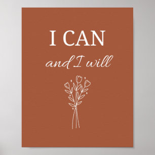 I can and I will Inspiration Poster