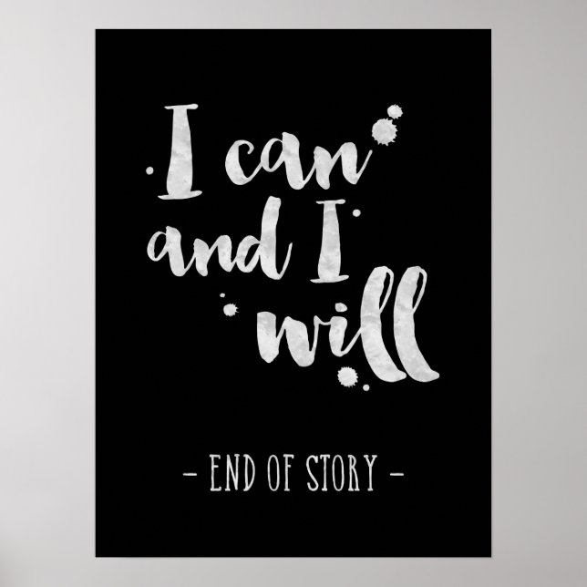 I Can And I Will - Inspirational Poster (Front)