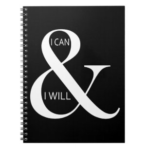 I Can and I Will Motivational Notebook