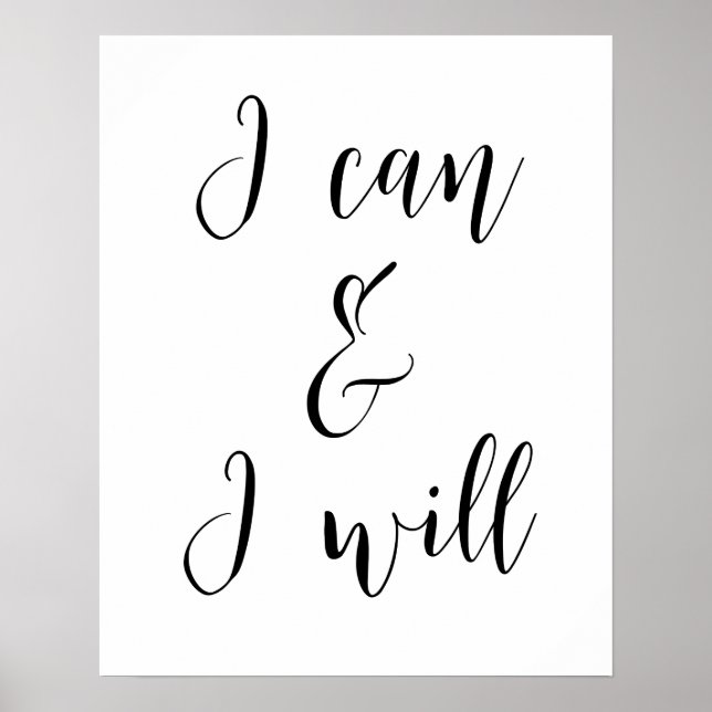 I Can And I Will Poster (Front)