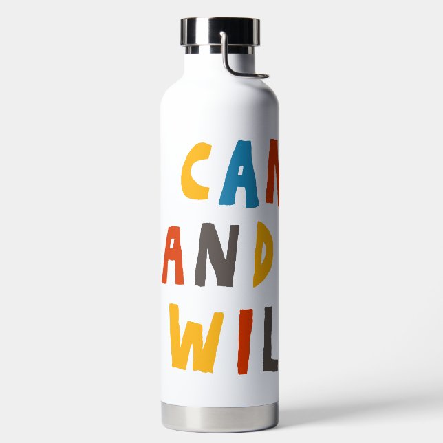 I Can And I Will Water Bottle (Left)