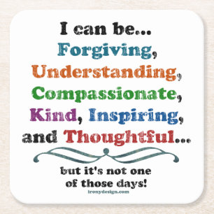 I can be Forgiving Square Paper Coaster