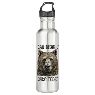 I Can Bear-ly Care Today   Sarcastic Bear Pun 710 Ml Water Bottle