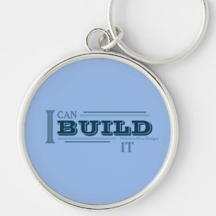 I Can Build It (Blue) Keychain