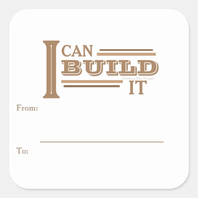 I Can Build It Shipping Labels (Front)