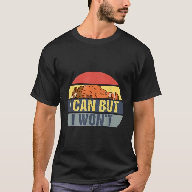 I Can But I Won'T Red Panda T-Shirt (Front)