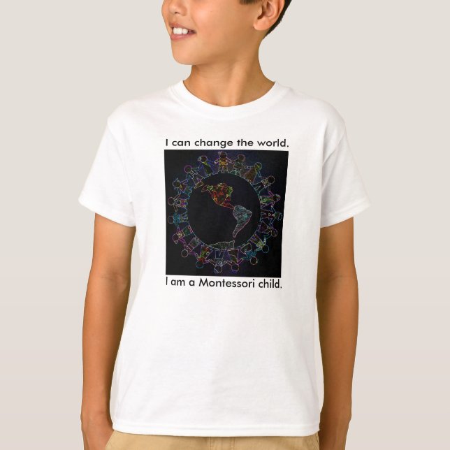 I can change the world! Children's Ringer Tee (Front)