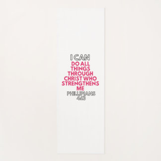 I CAN DO ALL THING S THROUGH CHRIST YOGA MAT