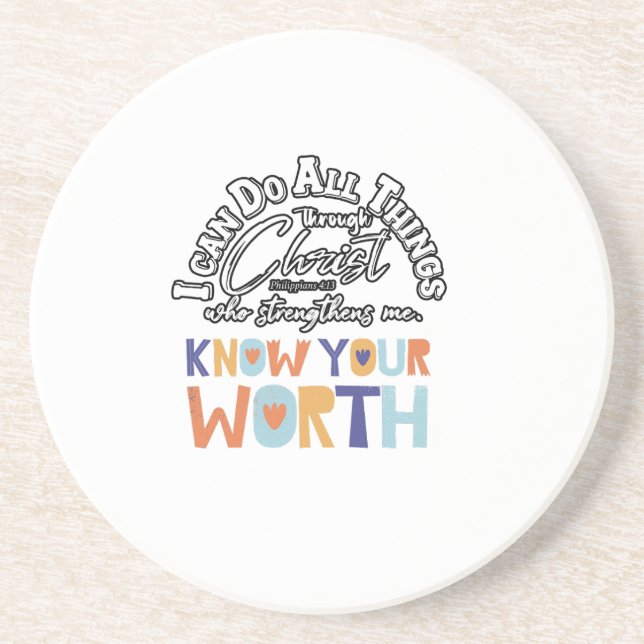 i can do all things amazing design  coaster (Front)