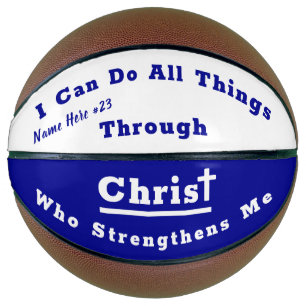 I Can Do All Things Basketball, PERSONALIZED Basketball