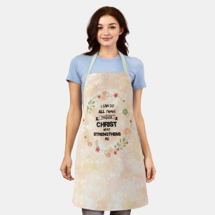 I Can Do All Things Bible Verse Apron