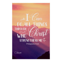 I Can Do all things Bible Verse Christian Poster